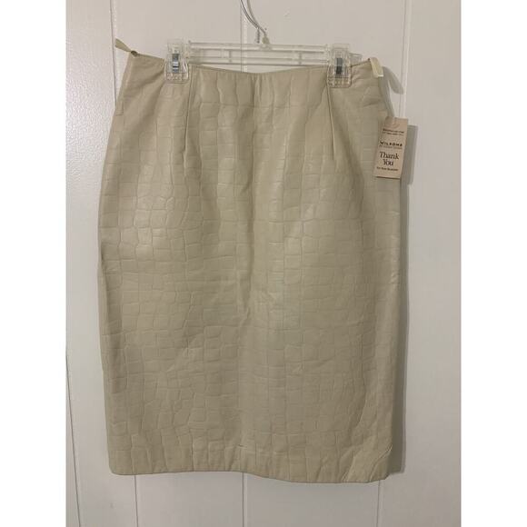 Pelle Studio Dresses & Skirts - Pelle Studios Wilson's leather Skirt Camel Pencil Size 4 NWT Career Office Flaw
